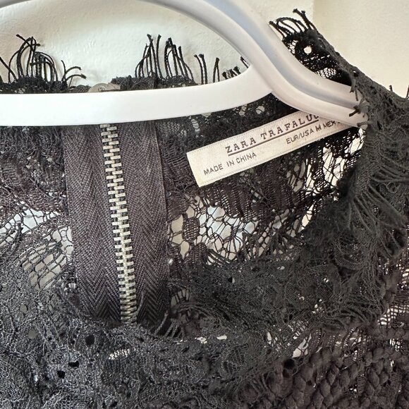 Zara Black Lace Top - Picture 3 of 5